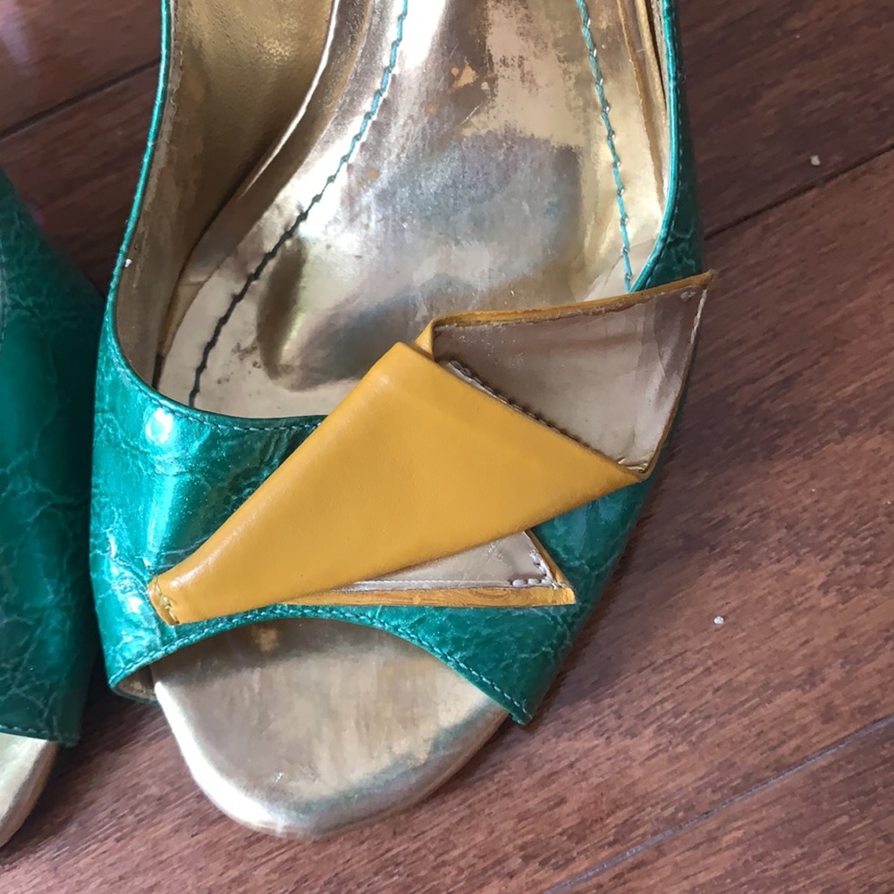 Sergio Zelcer Funky Retro Stiletto 4” Heels Pumps Size 6 Handmade in Brazil - Picture 6 of 15